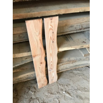 Deckbrett, Lärche mit gefräster Kante, 150x14cm breit, 2cm lang, 2 Stück 